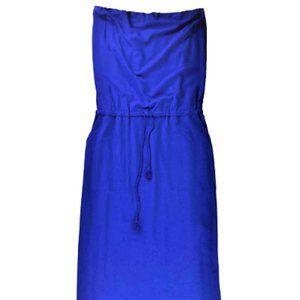 Ralph Lauren Blue Maxi Strapless Dress Small New